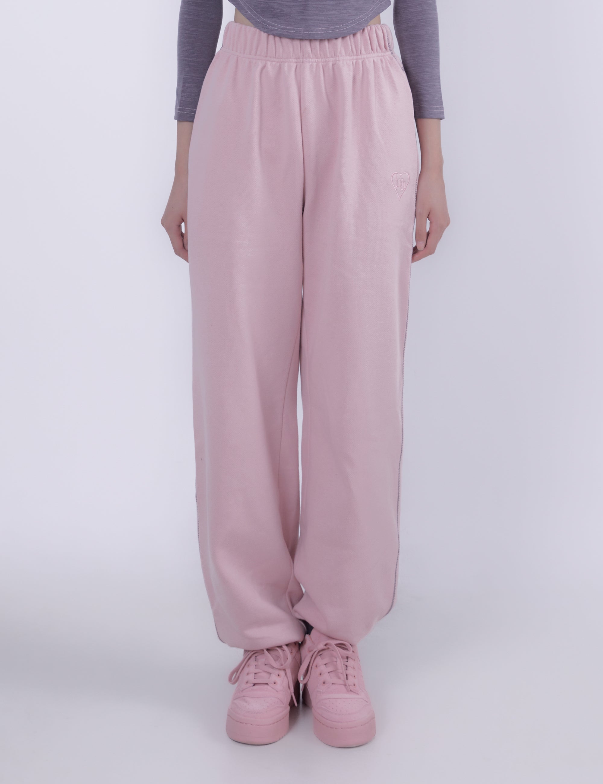 STITCHES TRACK PANTS (PINK)