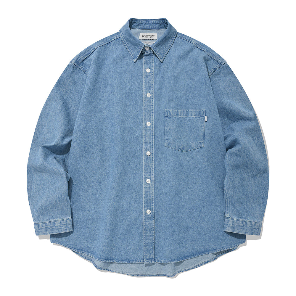 SP DENIM WASHED OVER SHIRTS