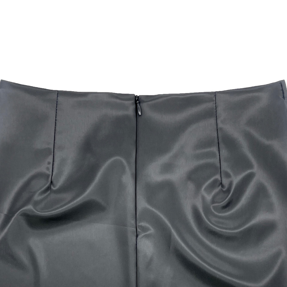 Matte leather chain mini skirts (2 Color)