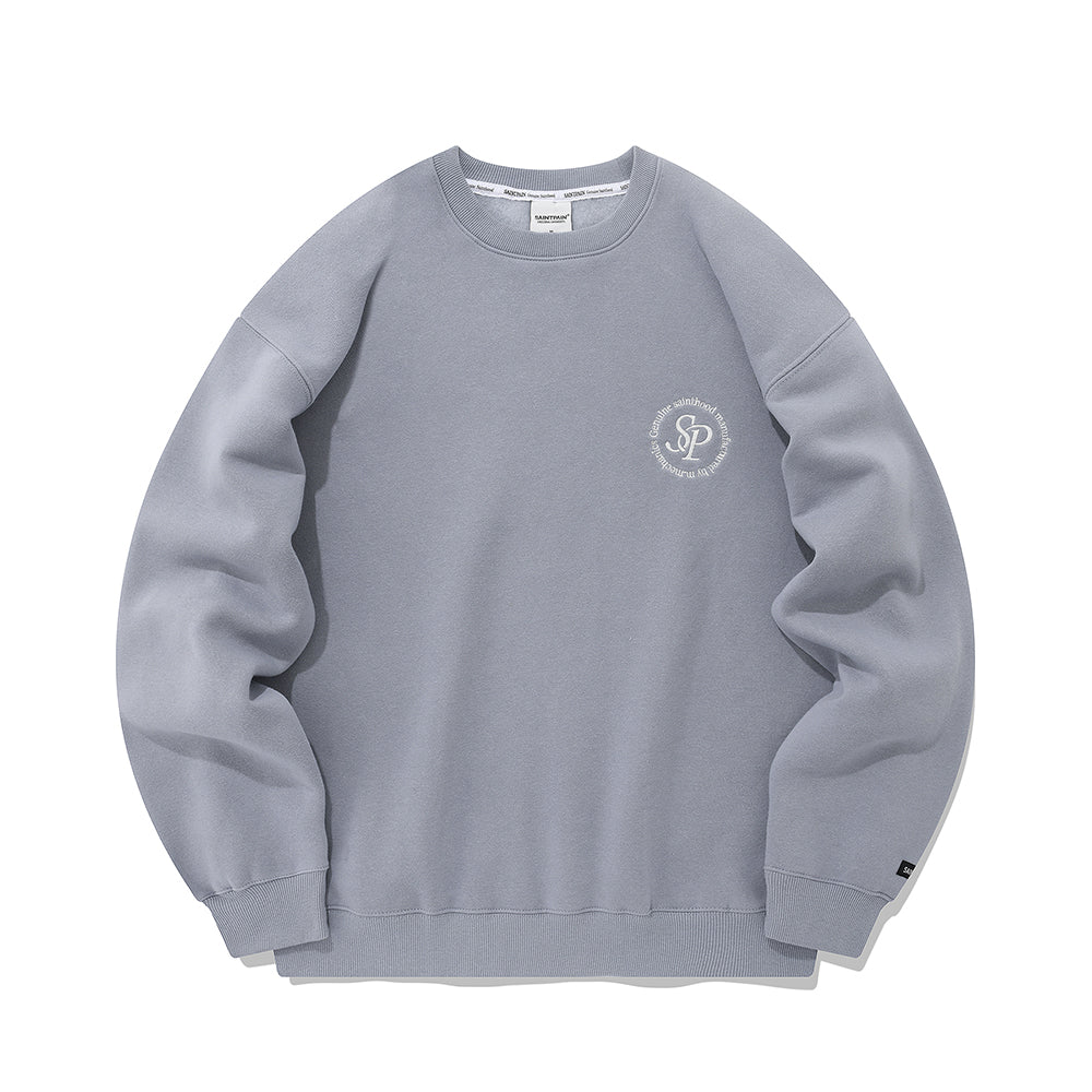 SP SERIF LOGO CREWNECK-LIGHT BLUE