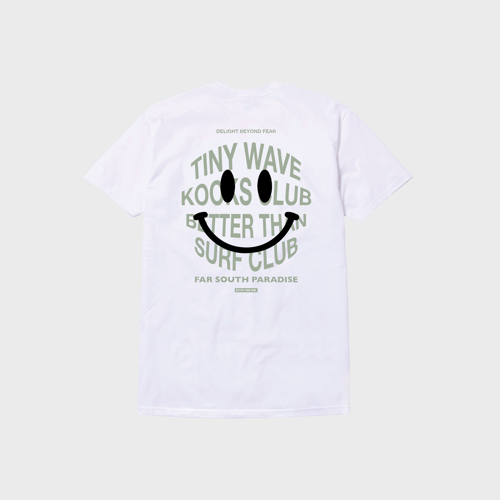 SMILE KOOKS CLUB TEE - OLIVE GREY