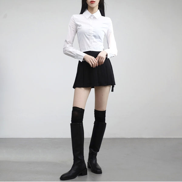 Moanne slim cropped shirt