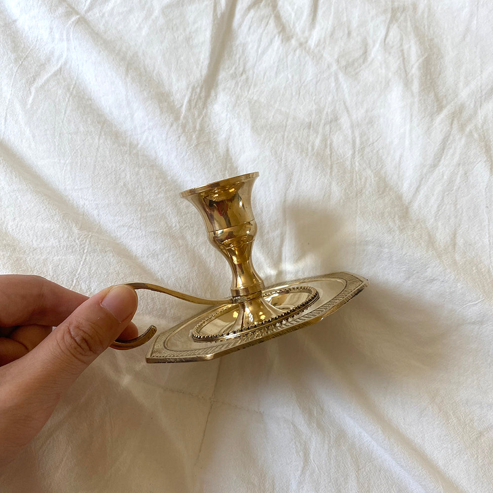 Hexagonal Brass Candle Holder