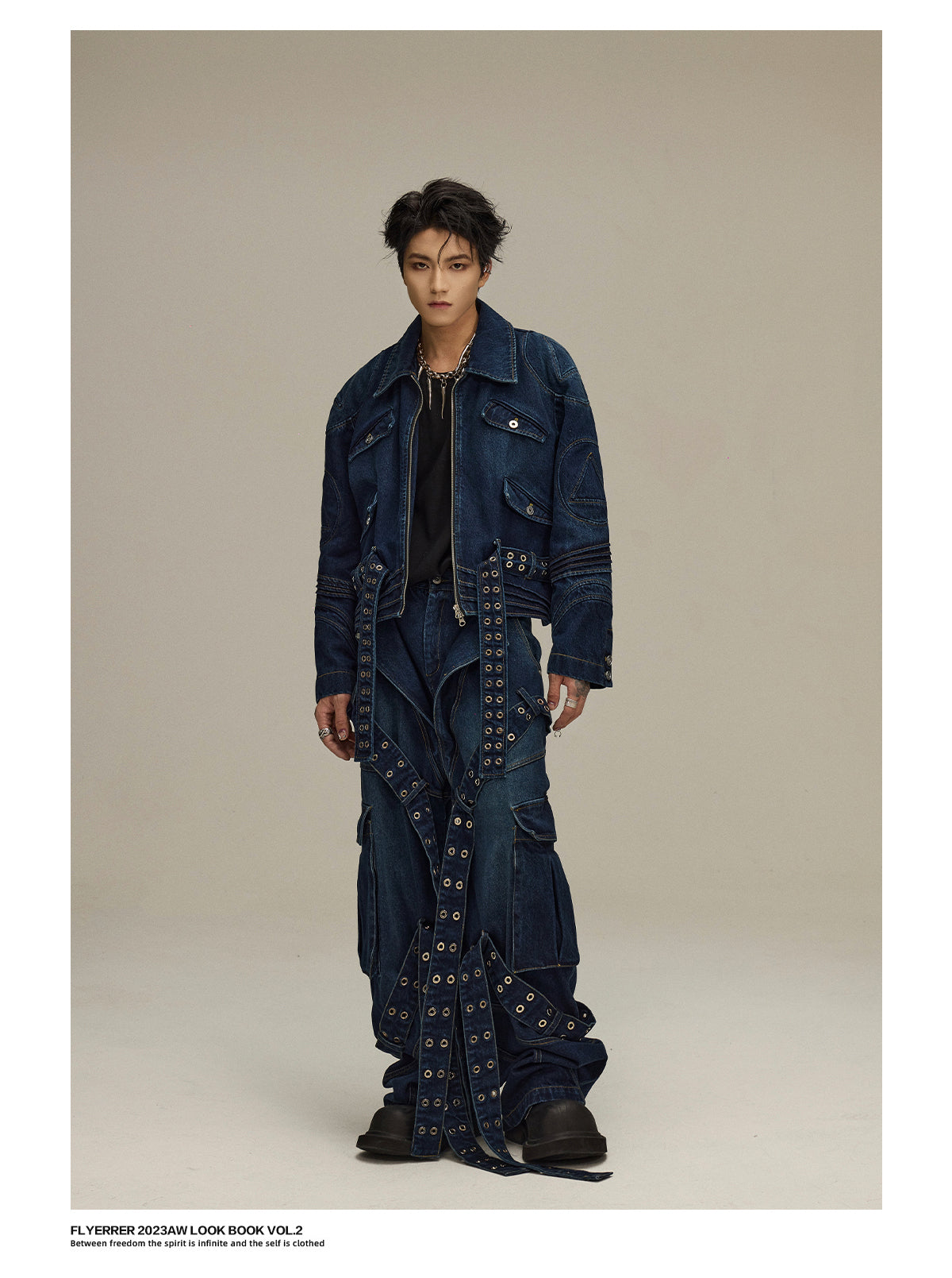 heavy-duty pleated stitching hardware drape jeans