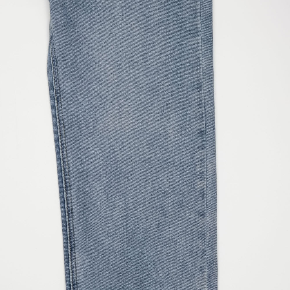 TWO TONE MIXED ROLL UP DENIM PANTS [6605]