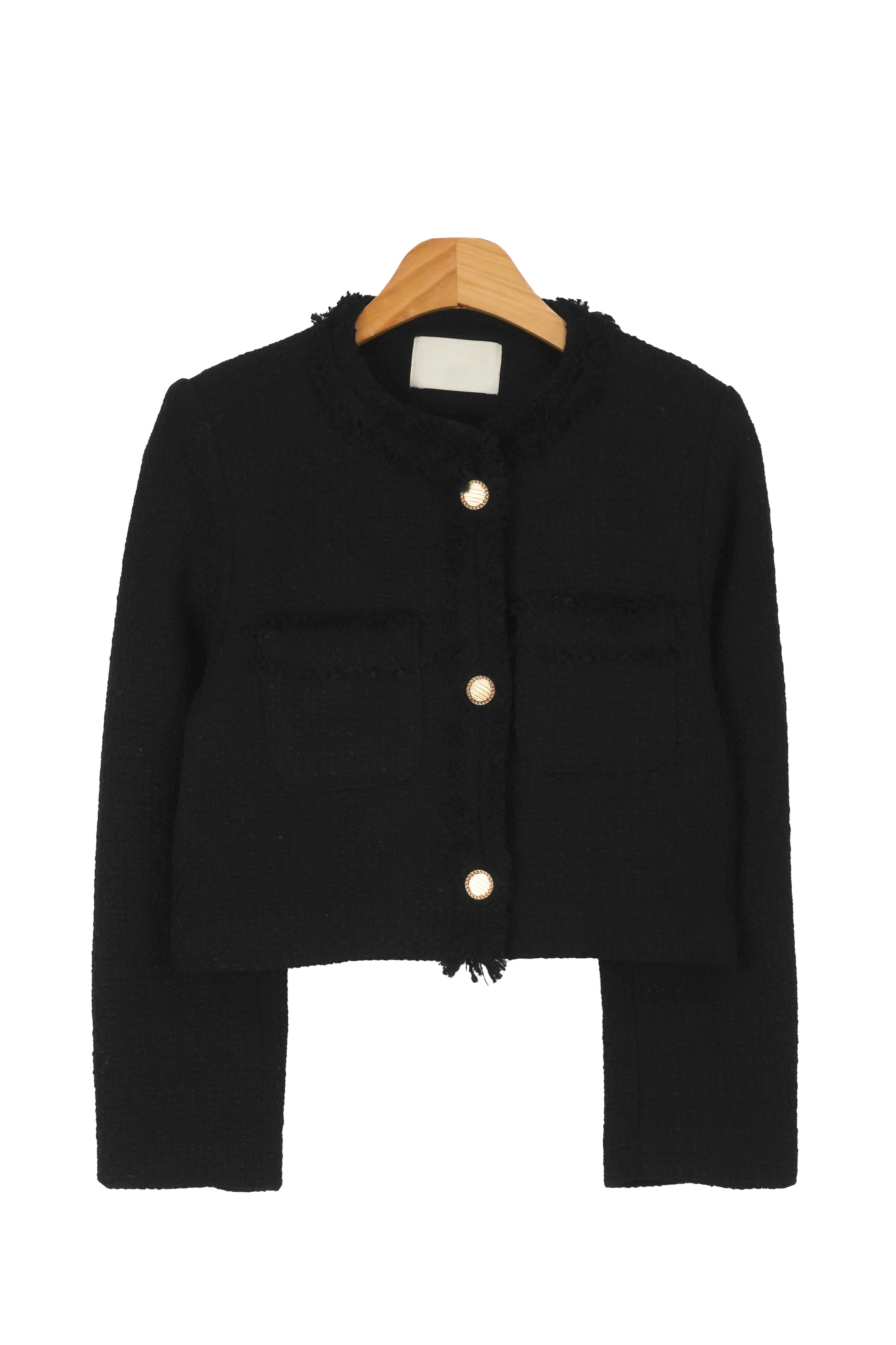 Dear Spring No Collar Tweed Guest Look Cropped Short Jacket (2 Colors)