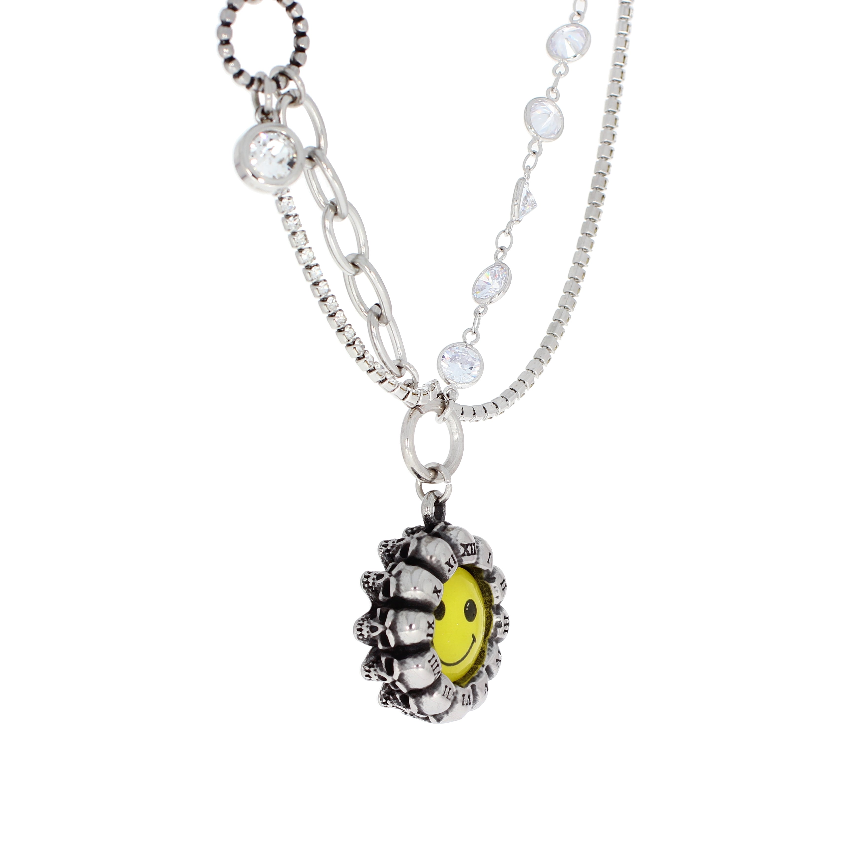 Yellow Skull Smile Necklace