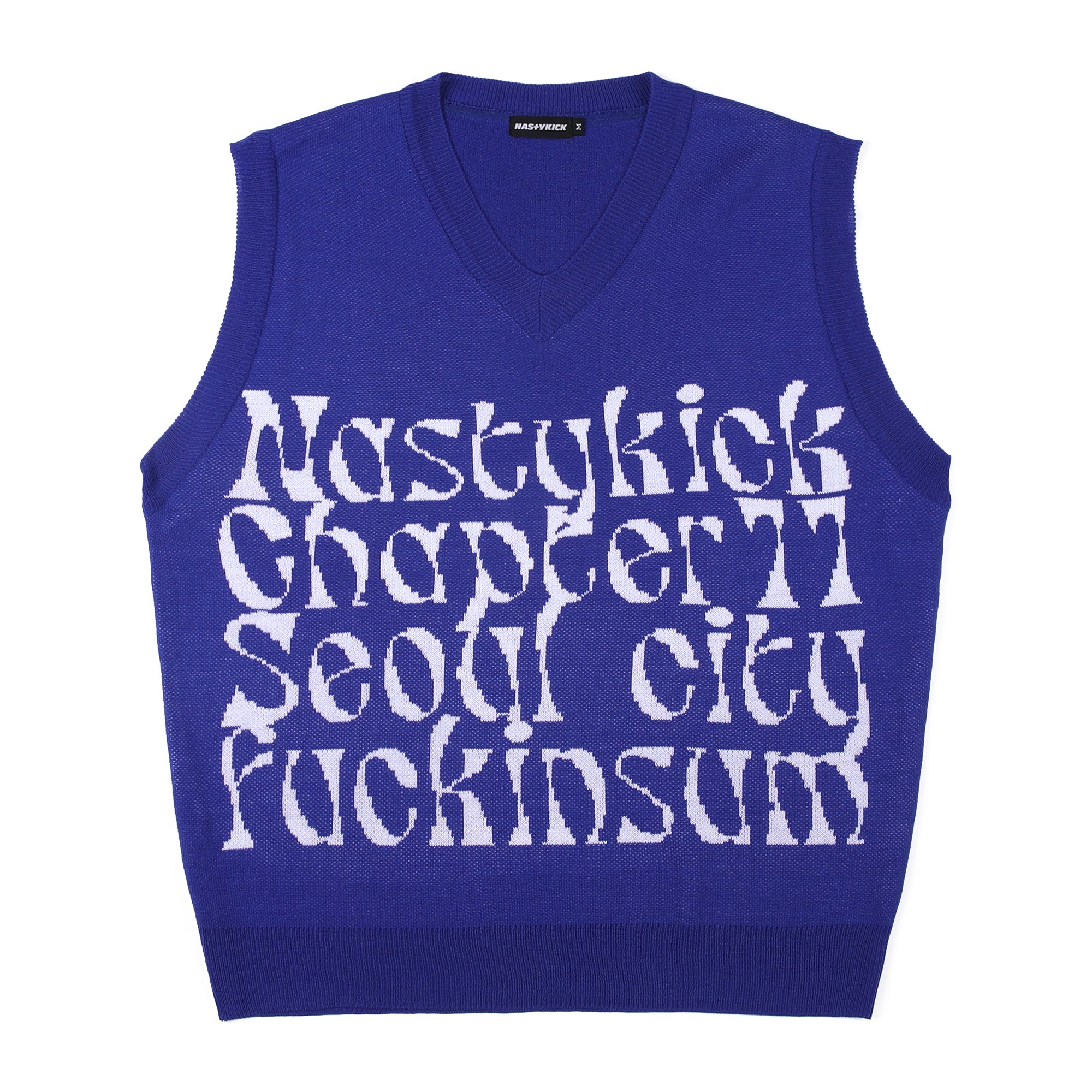 [NSTK] Kinsum Knit Vest (Blue)_K22QB634