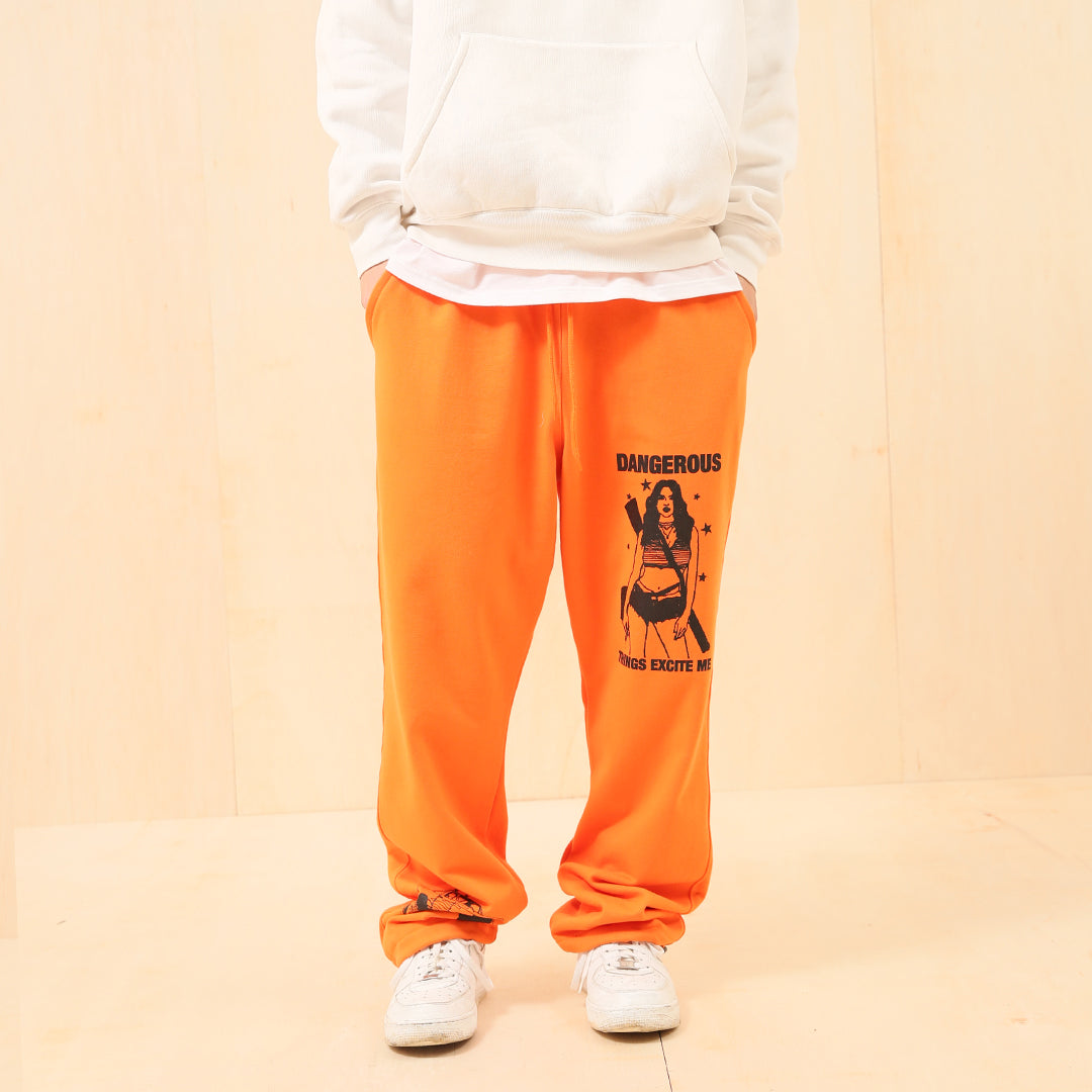 DANGEROUS SWEAT PANTS (ORANGE)