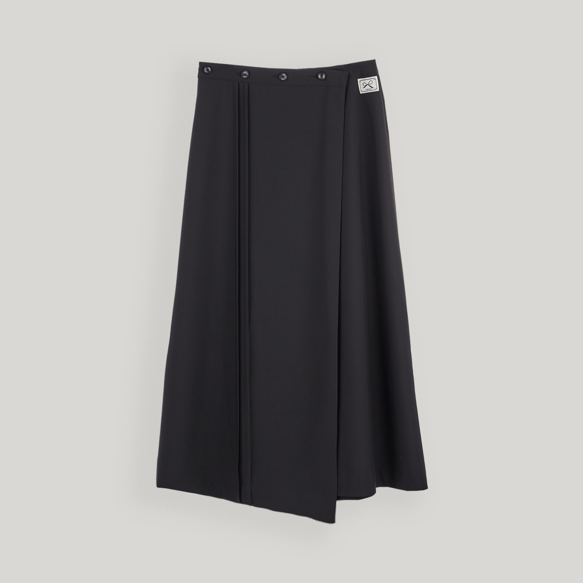 Black Long Wrap Skirts