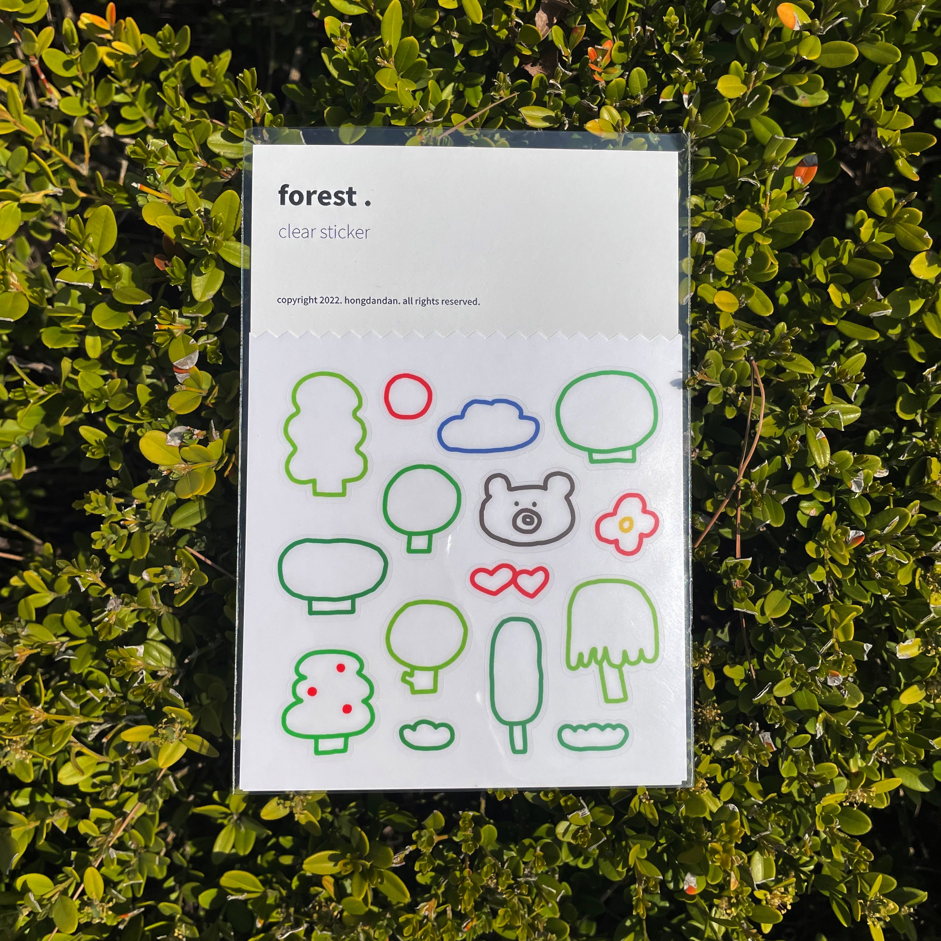 sticker. forest