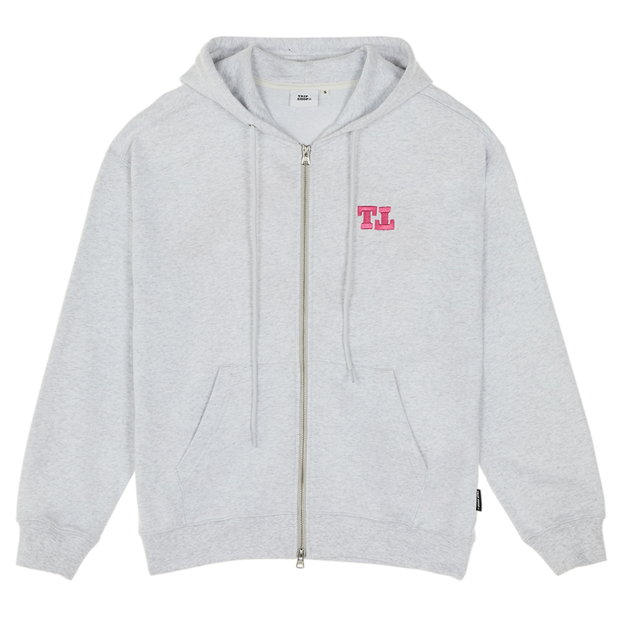 TT PINK 2-WAY ZIP HOODIE (Z11112FW) - GREY