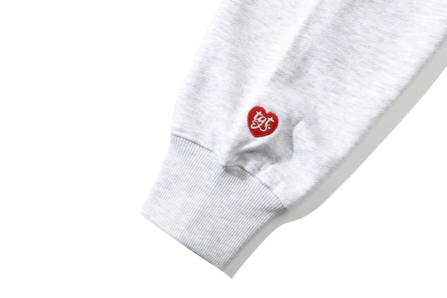 NET HEART SWEAT SHIRT(LIGHT GREY)