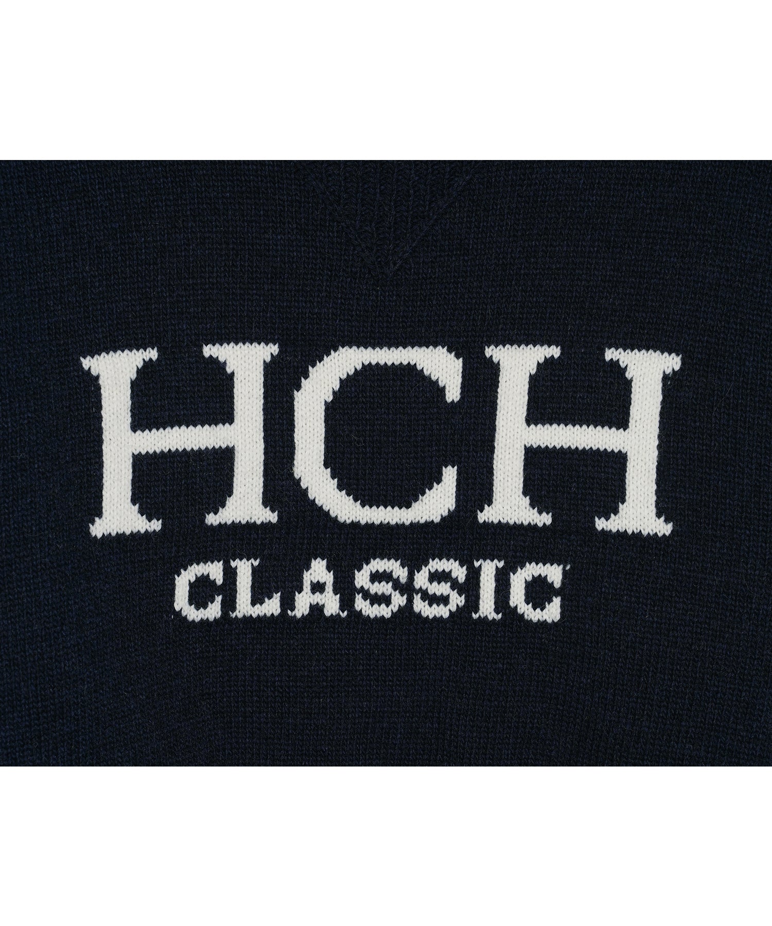 HCH Classic Semi-Cropped Lambswool Knit_Navy