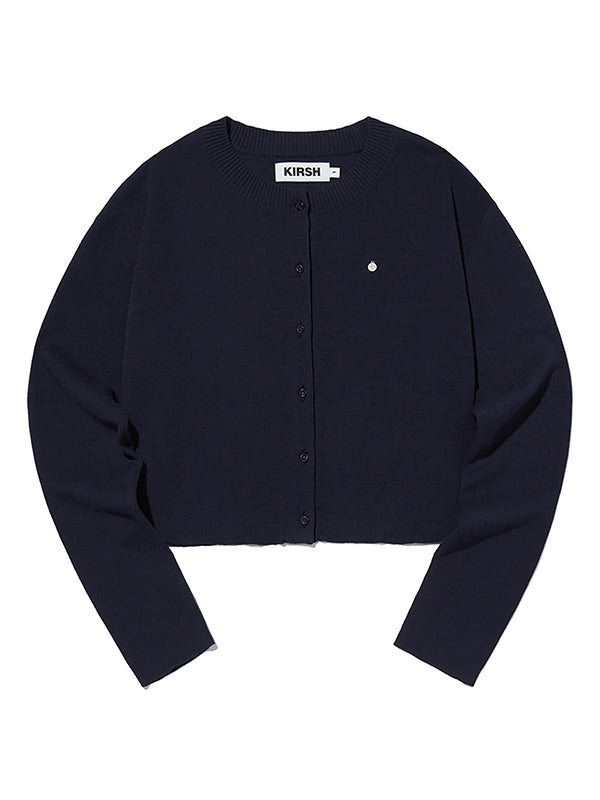 SMALL CHERRY STANDARD KNIT CARDIGAN [BLACK]