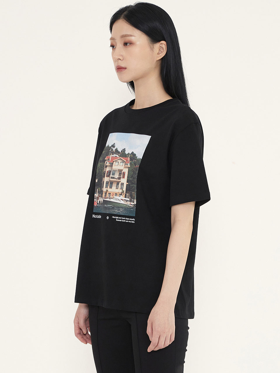 GRAPHIC BOAT T-SHIRT - BLACK