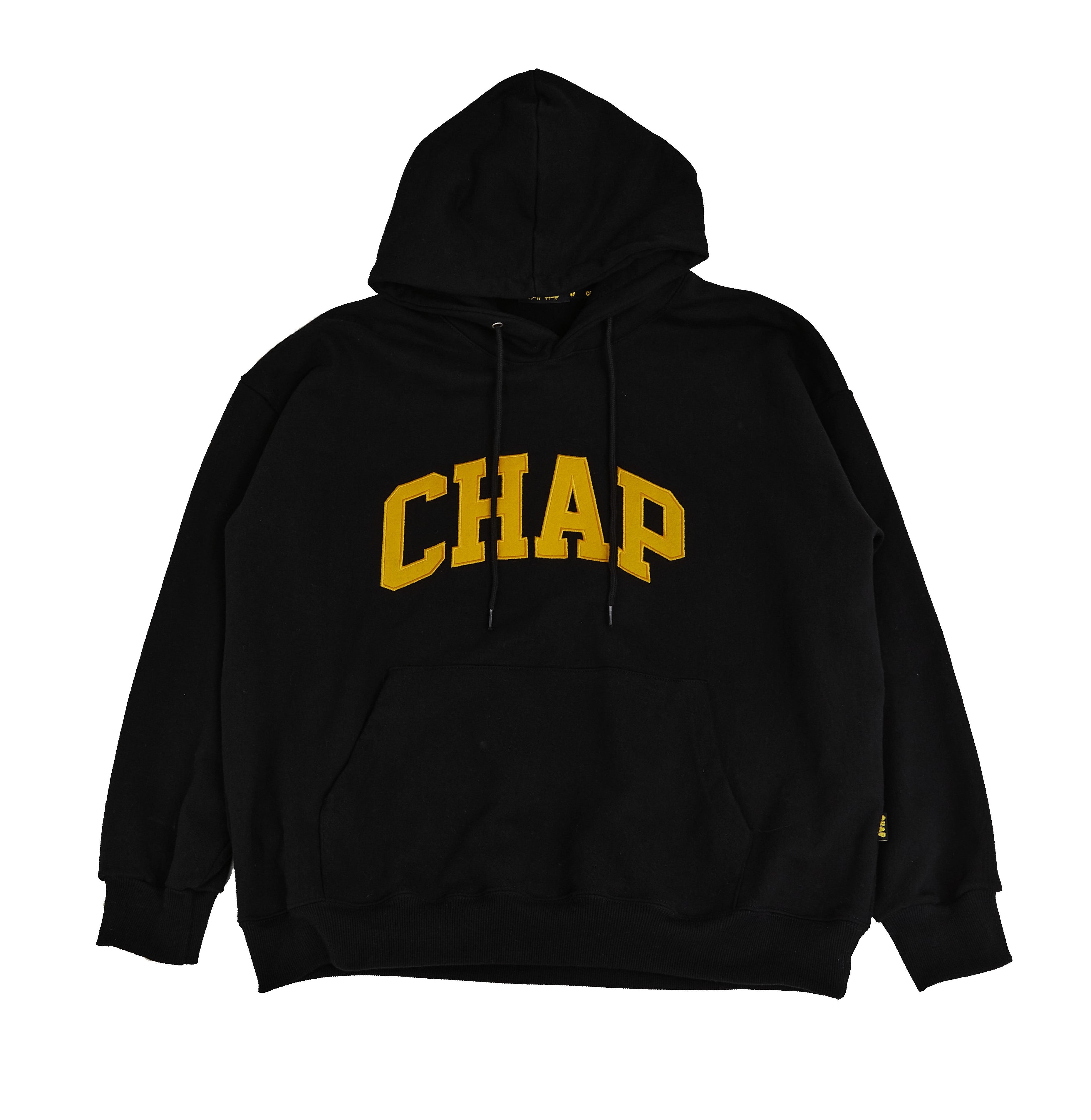 Chap Logo over fit Hoodie(Black)