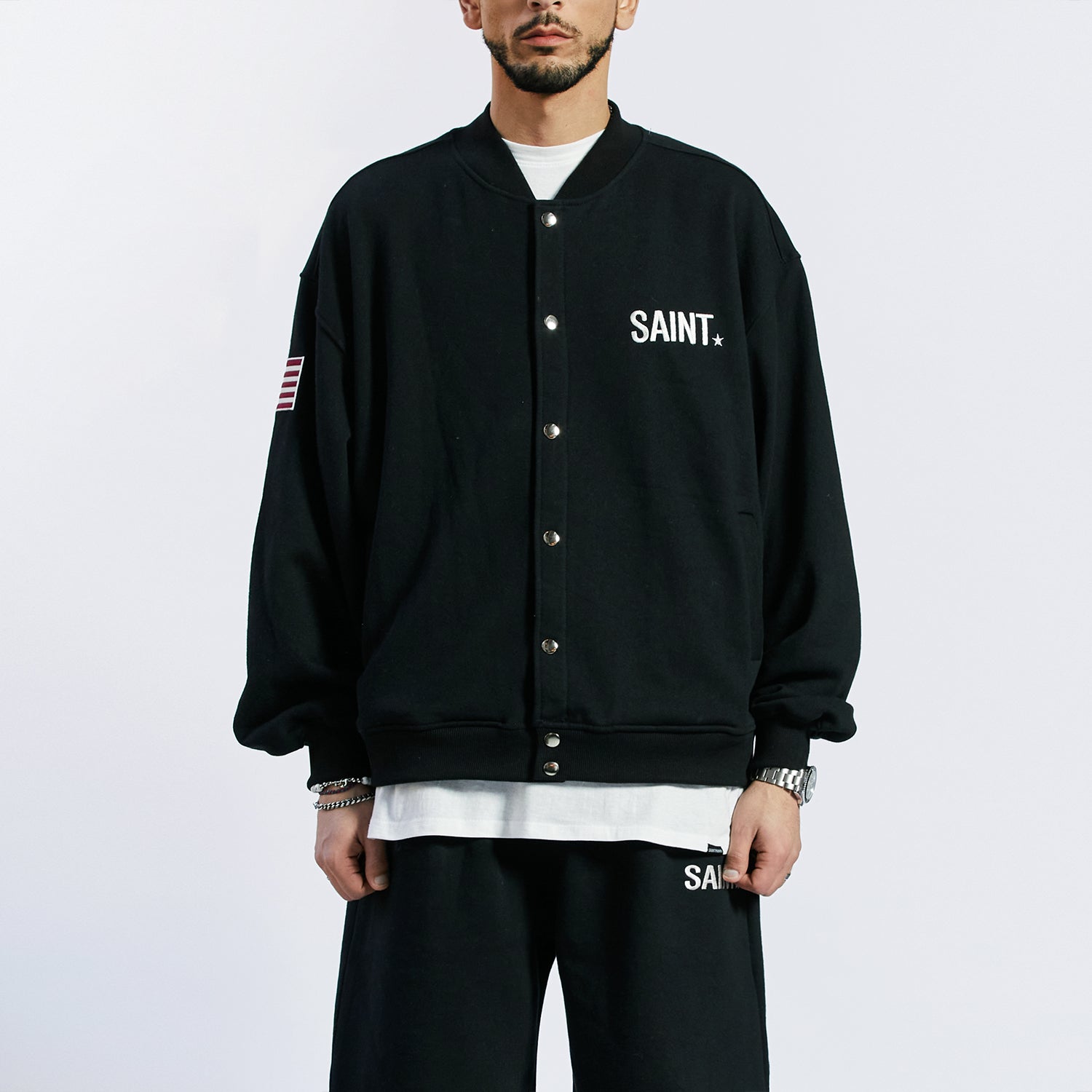 SP COTTON STADIUM JACKET-BLACK