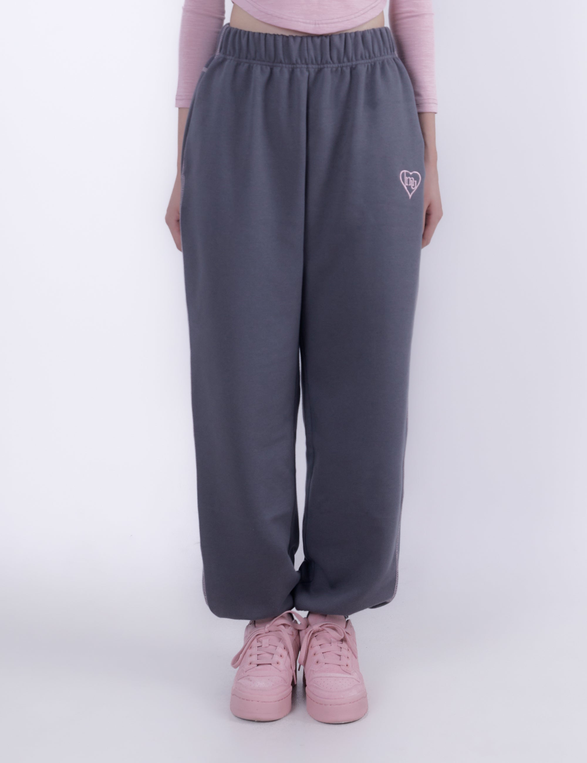 STITCHES TRACK PANTS (CHACOAL)