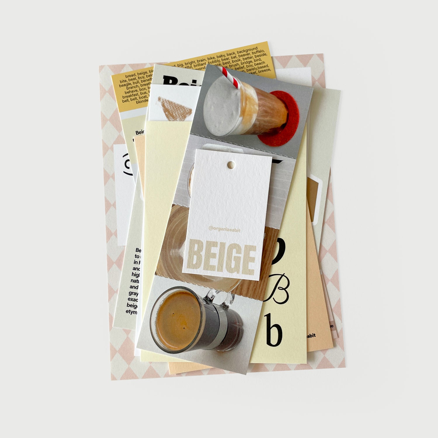 oab tone pack beige / scrap sticker set