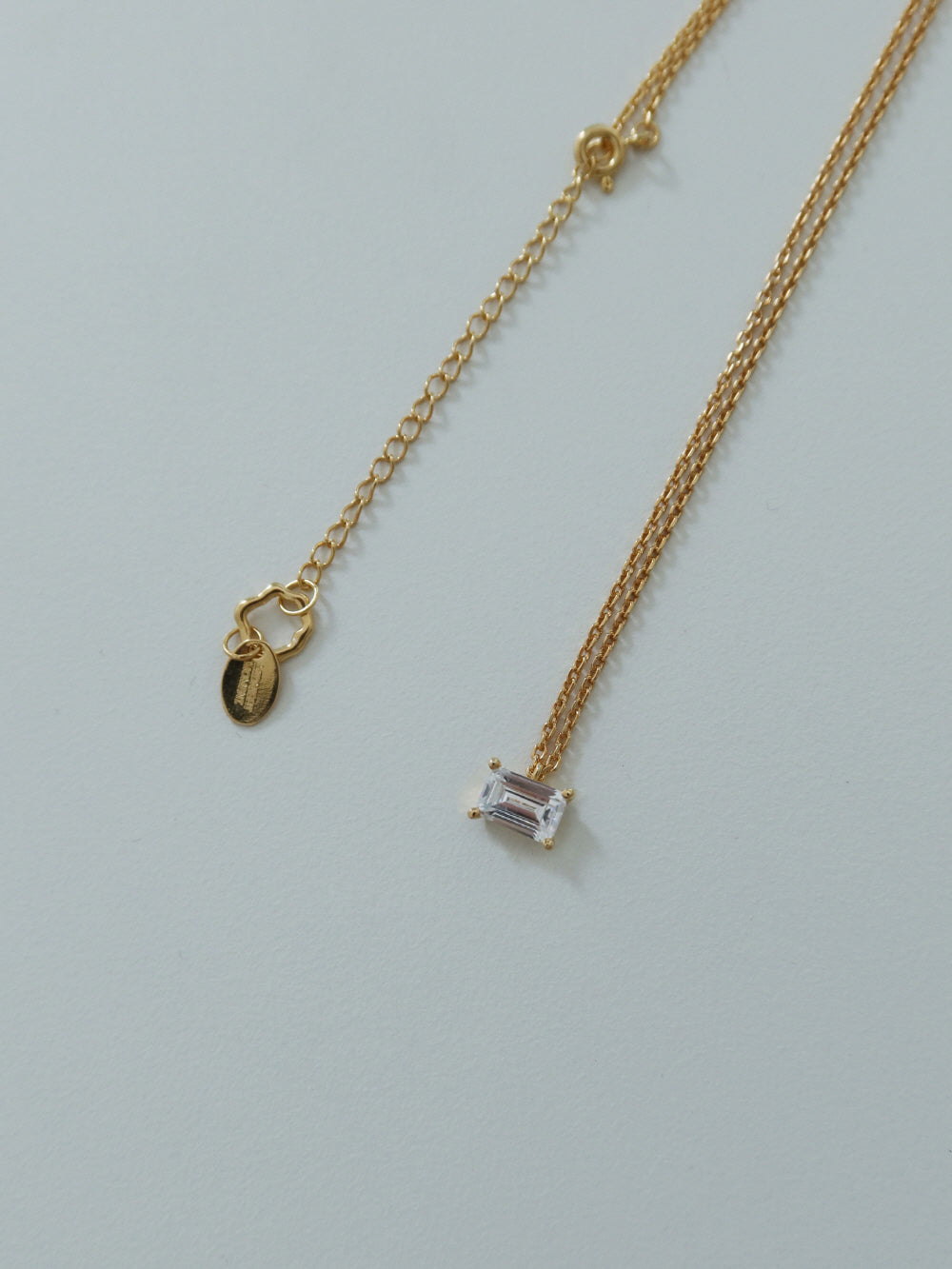 square necklace - white