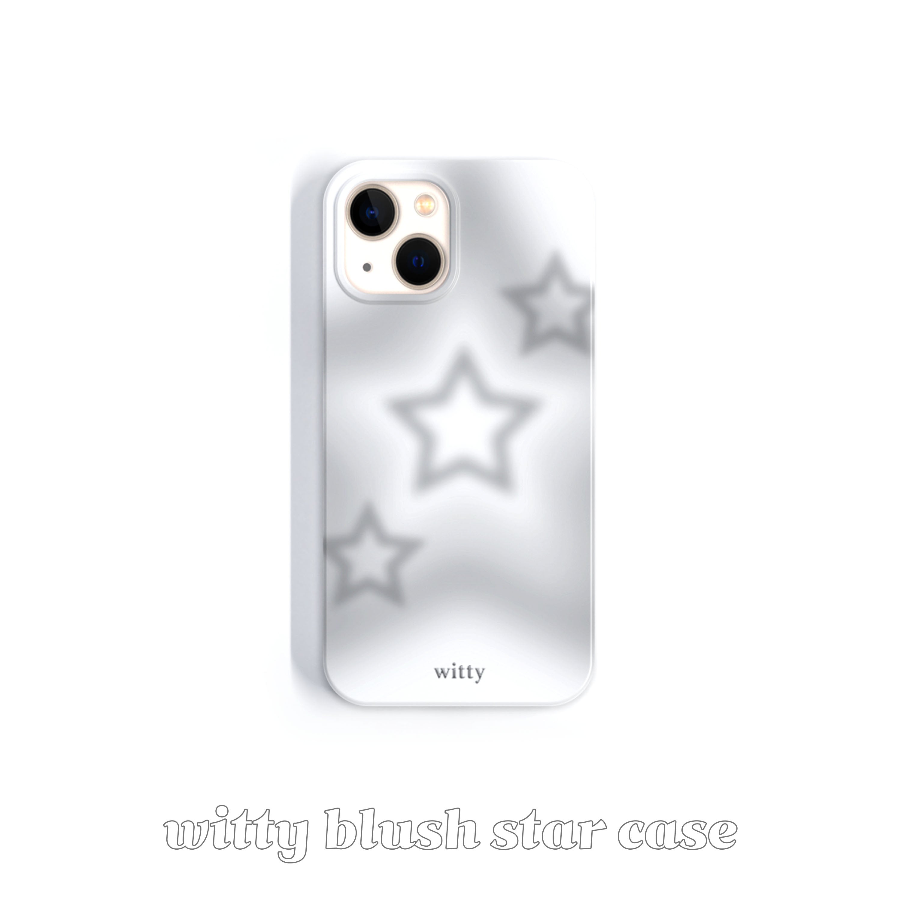 witty blush star phone case (gray)