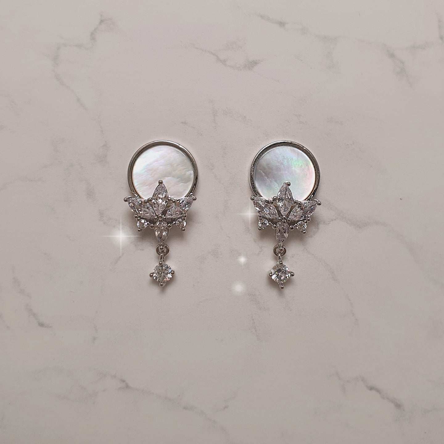 Angelic Mother of Pearl Piercing - Silver