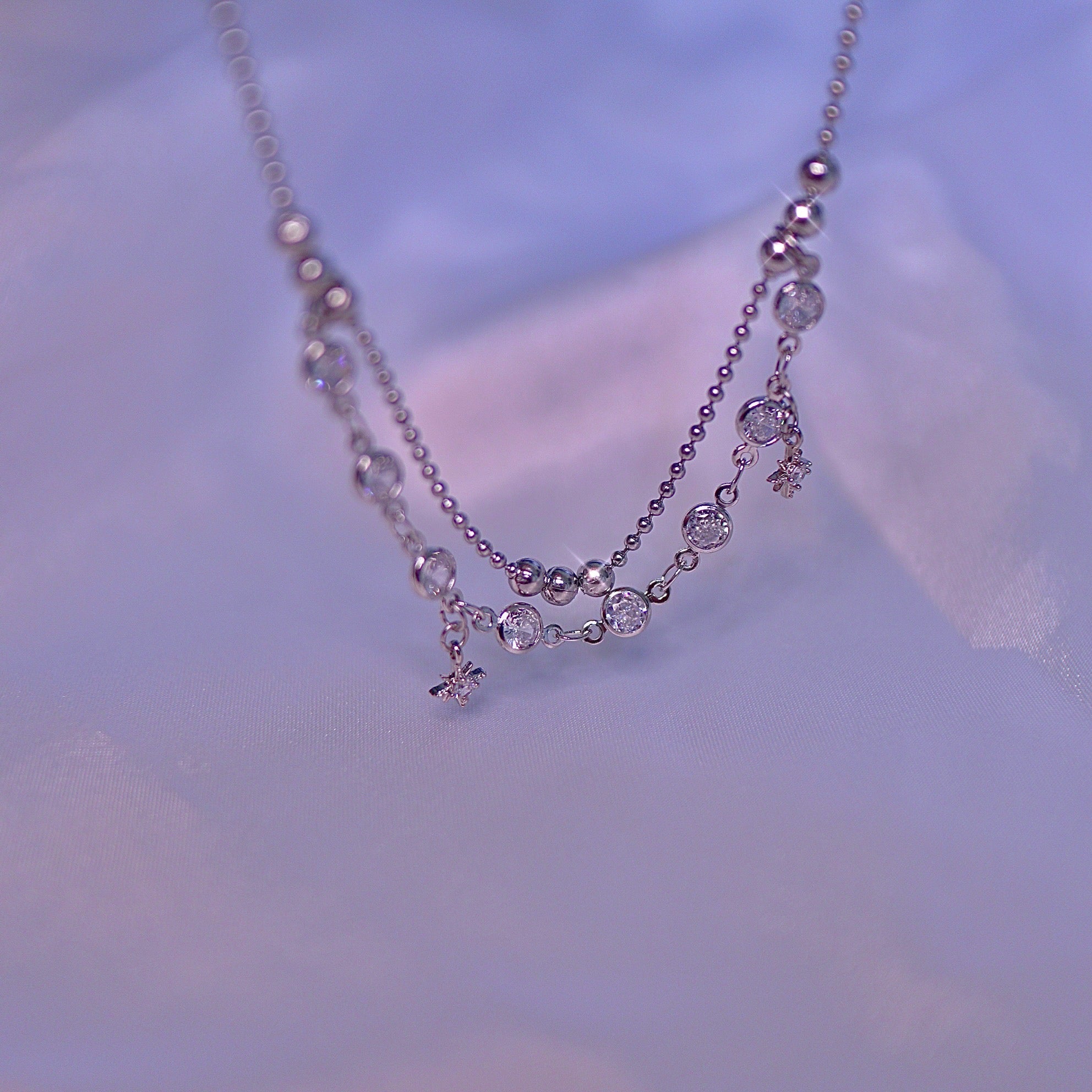 Starlight Cubic Ball Chain Choker