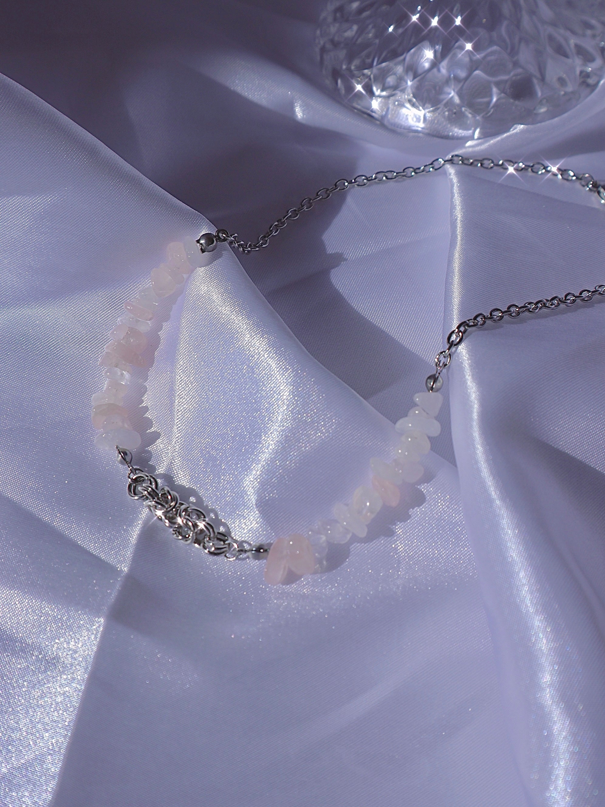 rose quartz necklace