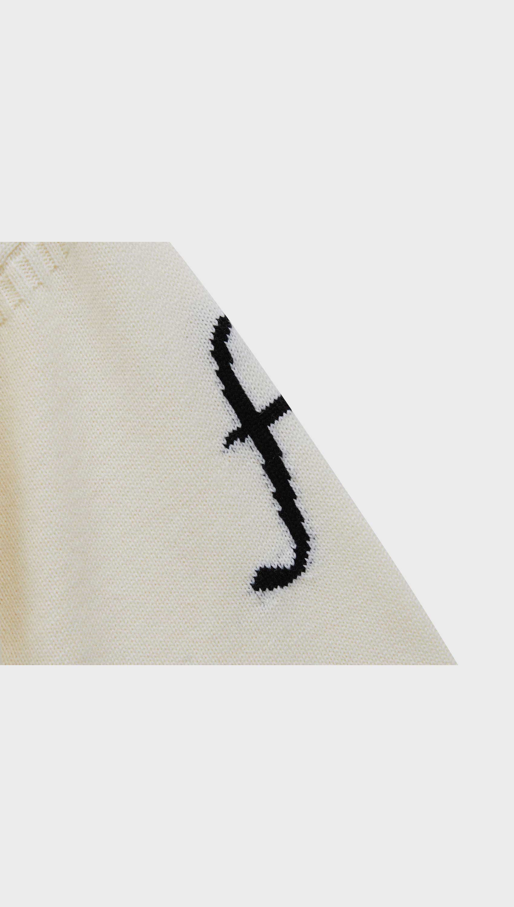 F logo wool turtleneck (Ivory)