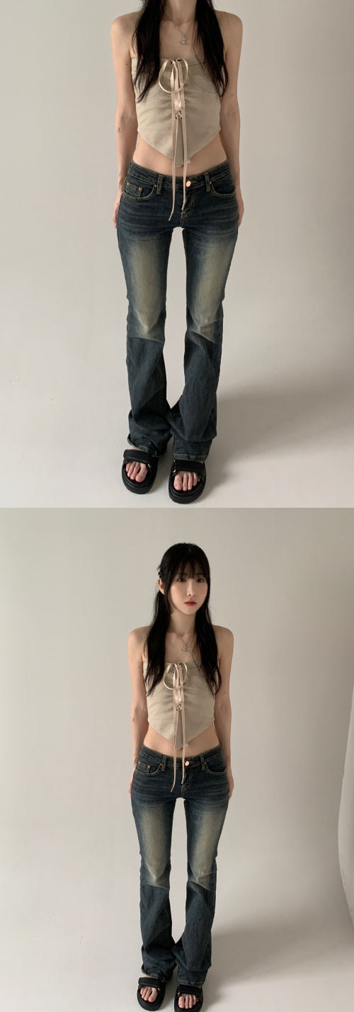 Riko denim low-rise bootscut pt (3color)