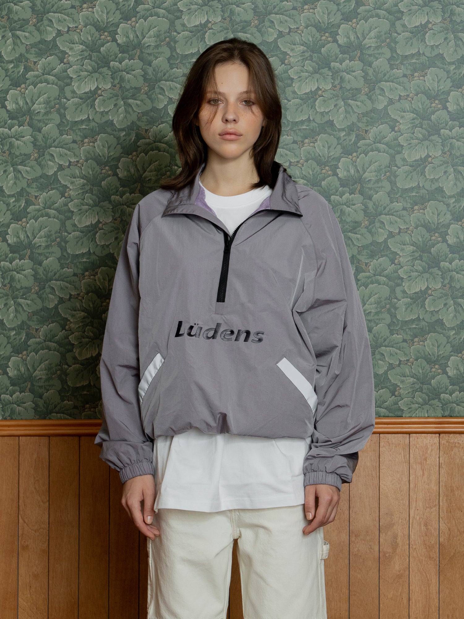 Half zip Windbreaker_Misty Lilac