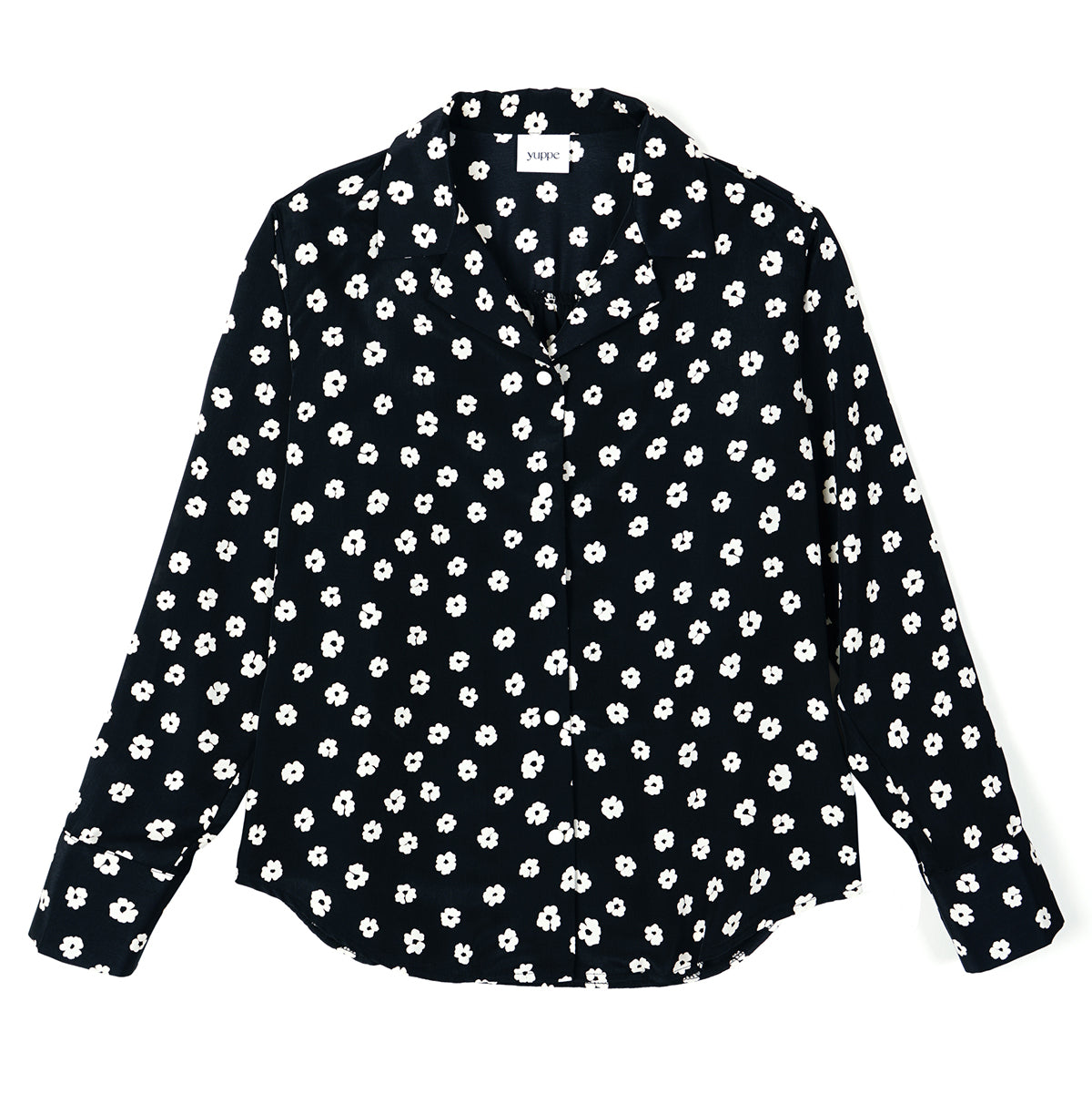 フラワーラインシャツ / FLOWER LINE SHIRT_BLACK