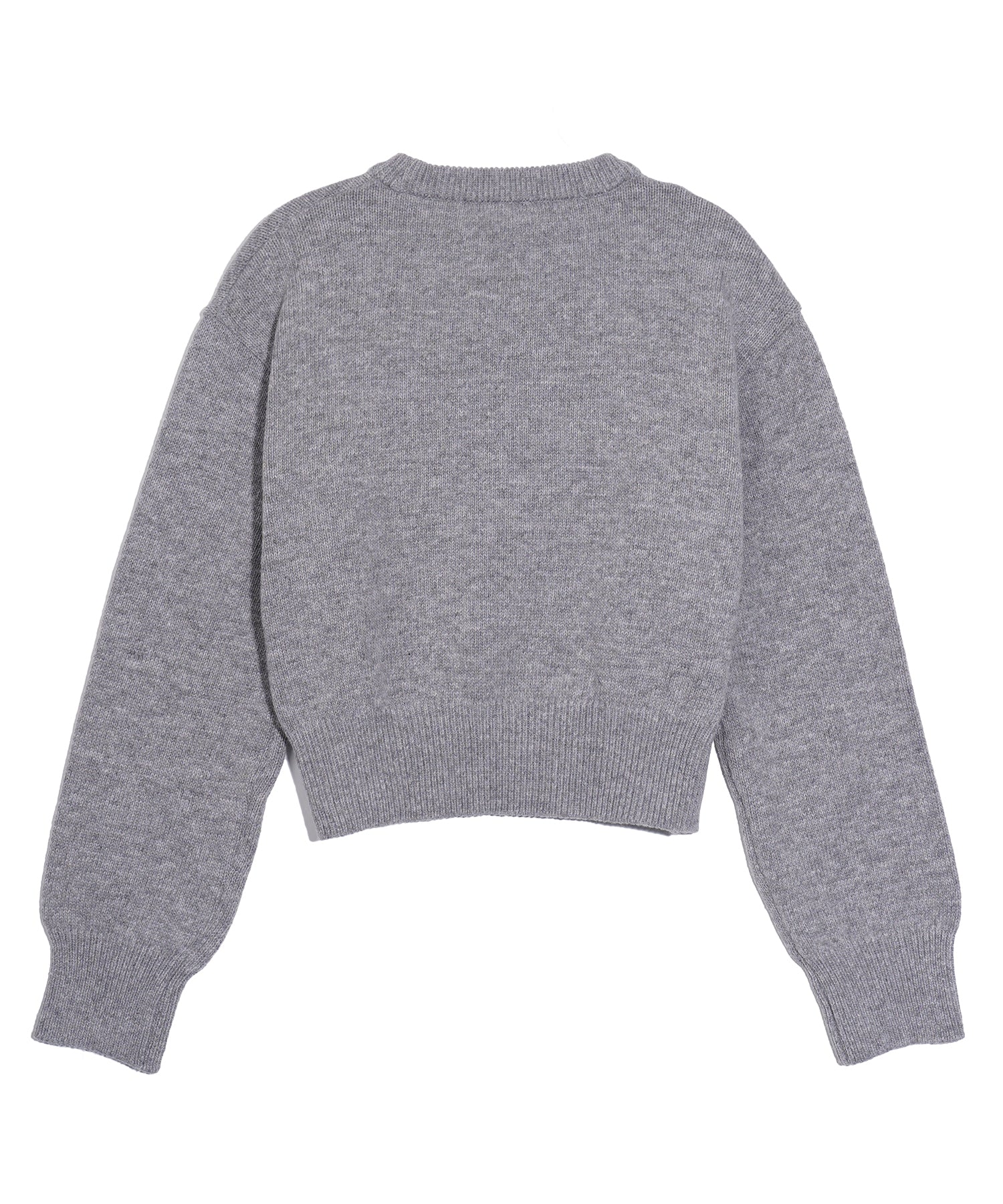 HCH Classic Semi-Cropped Lambswool Knit_Gray