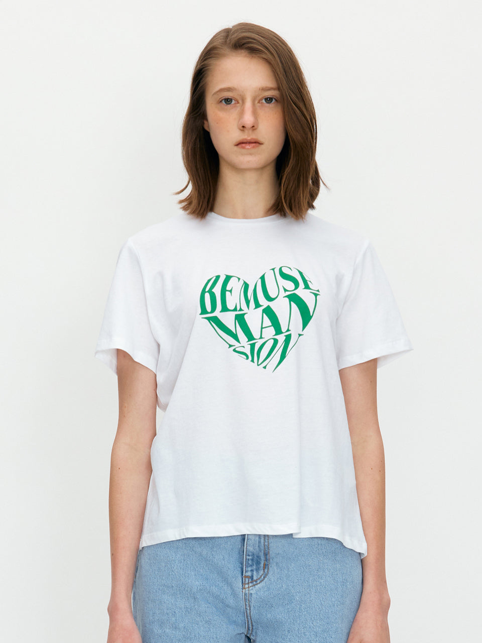 Bemuse heart tee - Baby pink