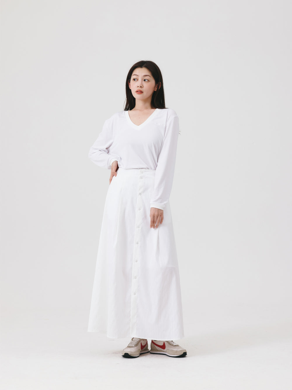 LONG SHIRTS SKIRT (2color)