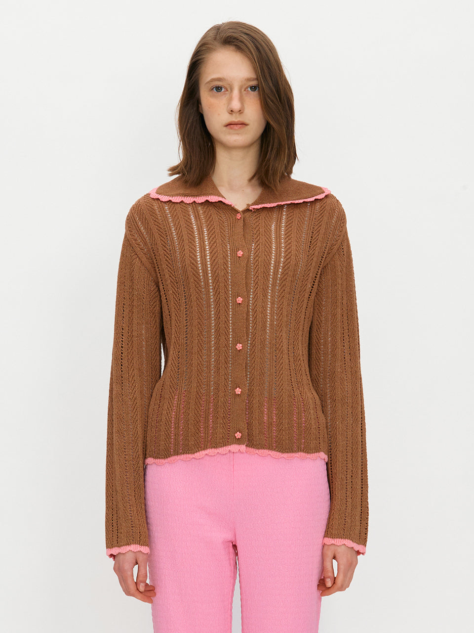 Scotch sailor knit cardigan - Cocoa mocha