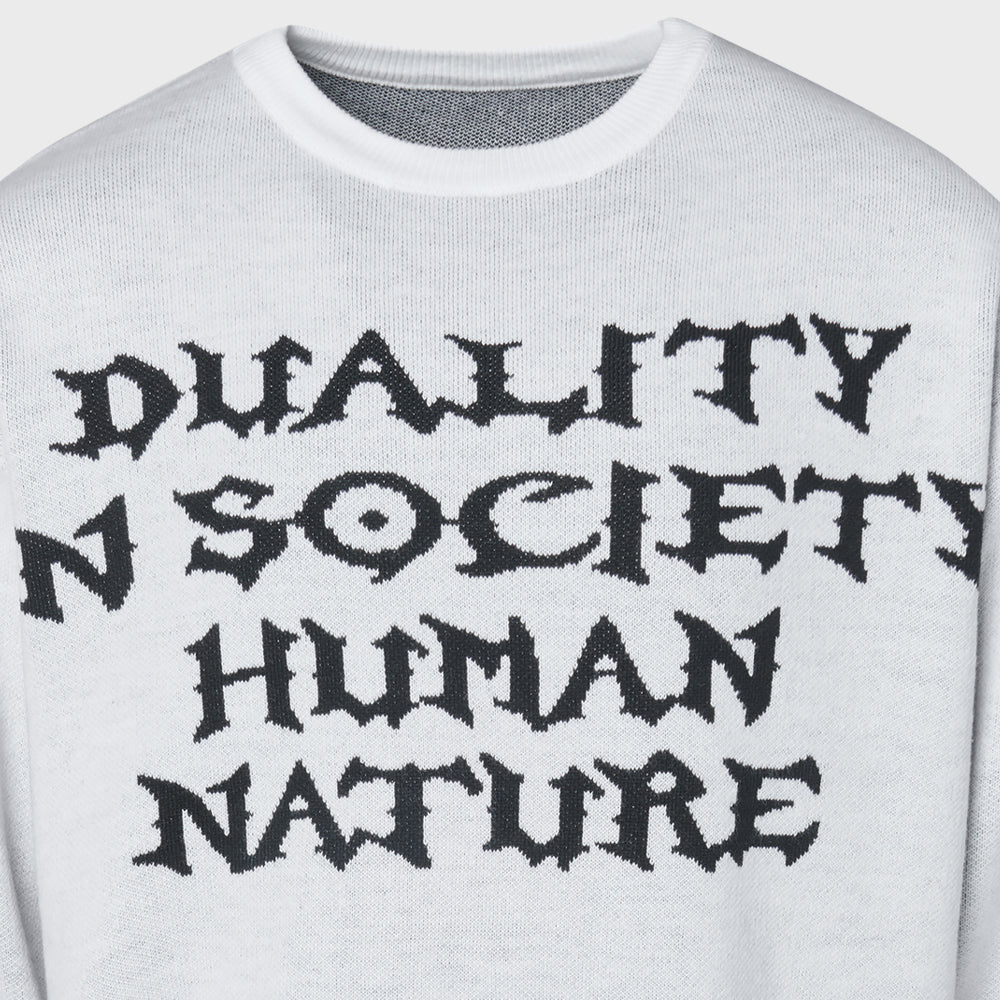 HUMAN NATURE KNIT_WH