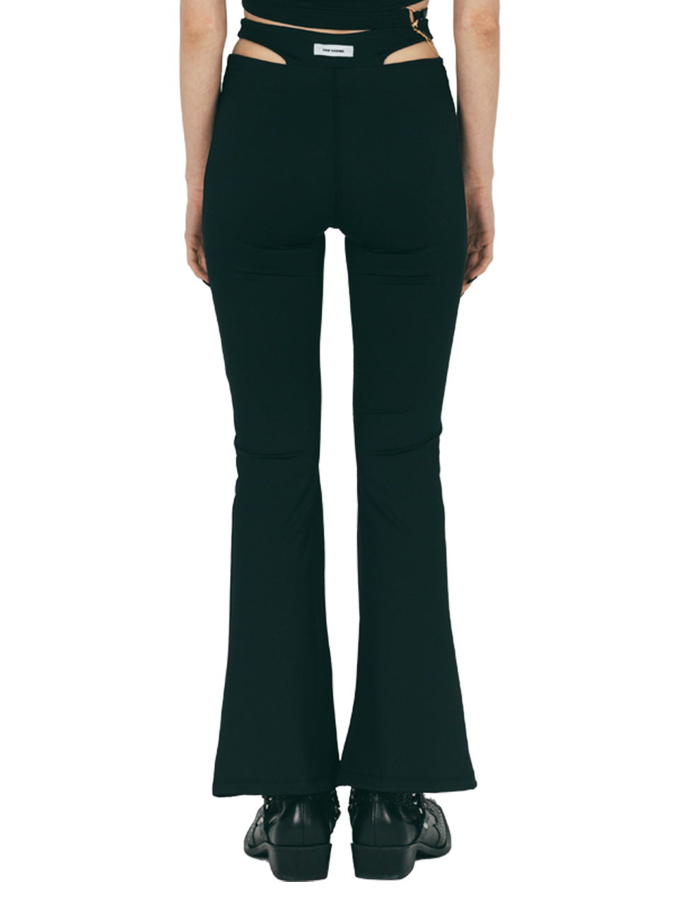 Cutout Bootcut Leggings (black)