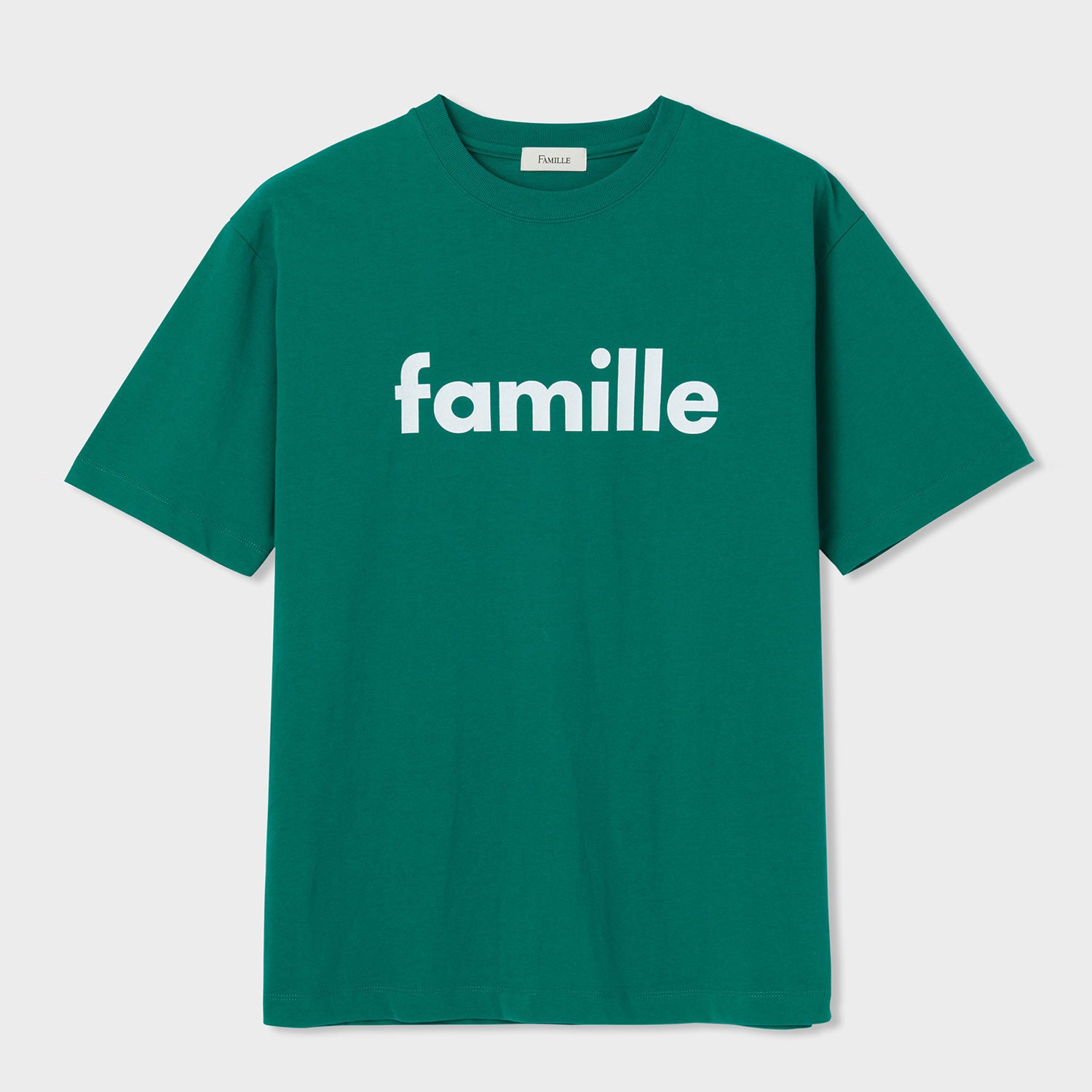 FAMILLE LOGO COTTON T-SHIRT(GREEN)