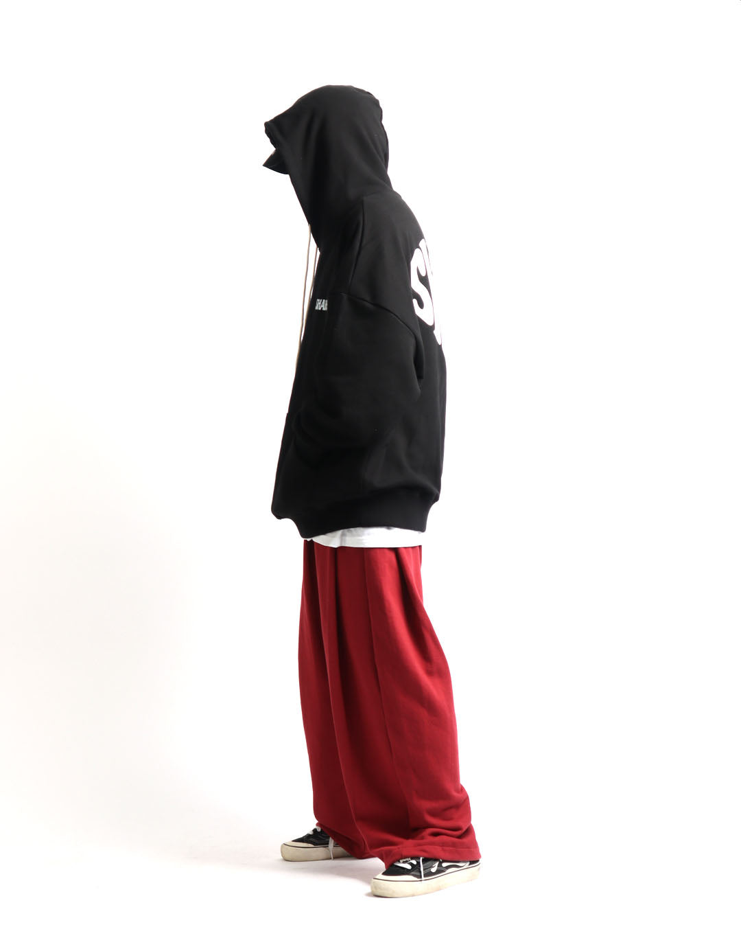 Wide fit bendable side two-tuck pants_3color