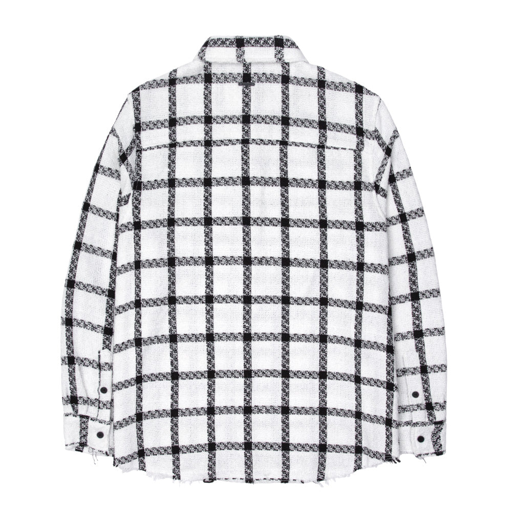 BBD Basic Plaid Tweed Shirt (White)