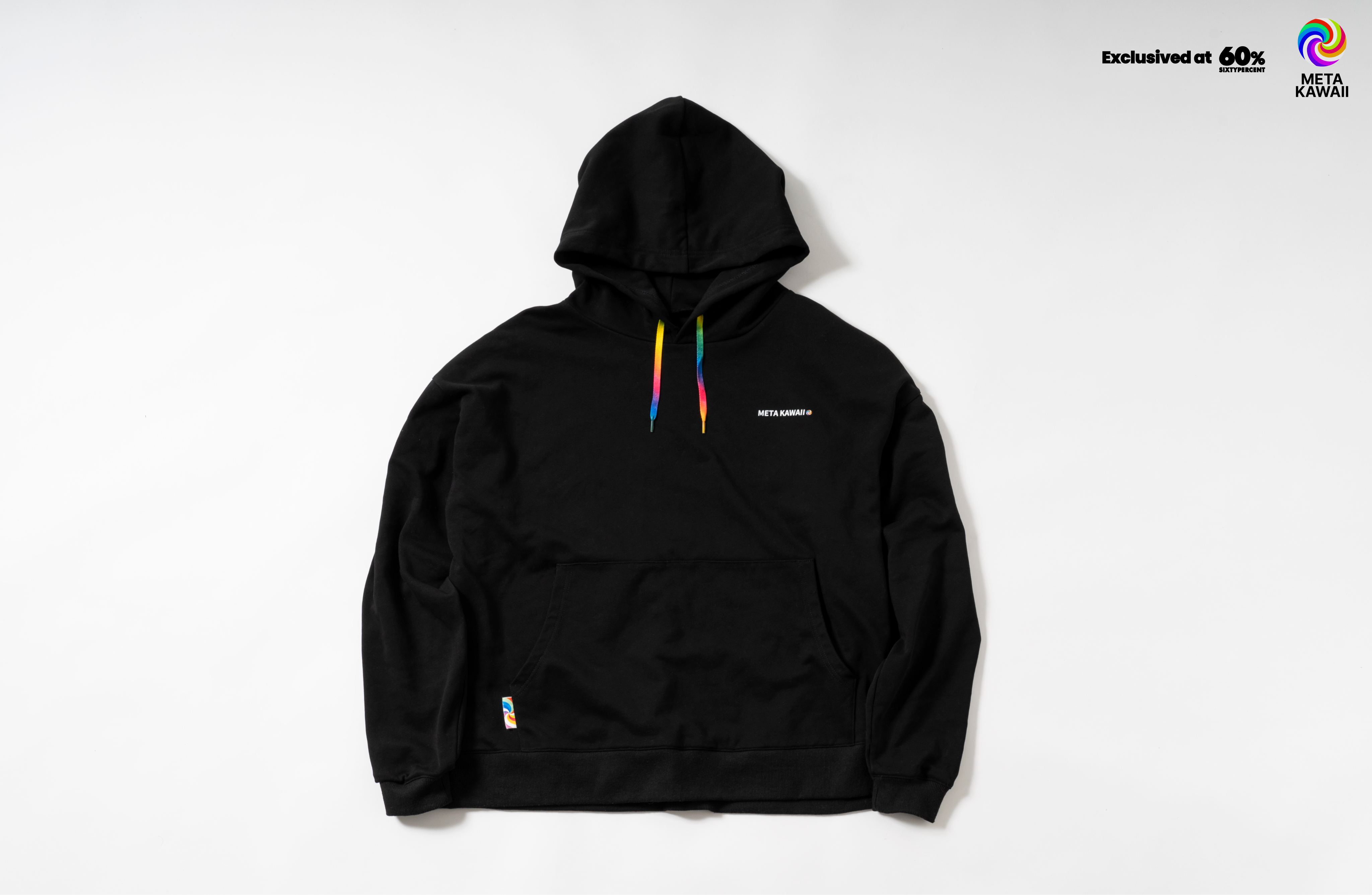 カワイイ レインボー フーディー（ブラック） I  Exclusive Kawaii Rainbow Hoodie