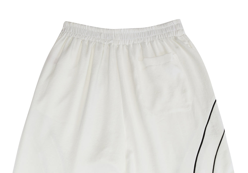 SATIN LINE PANTS_WHITE