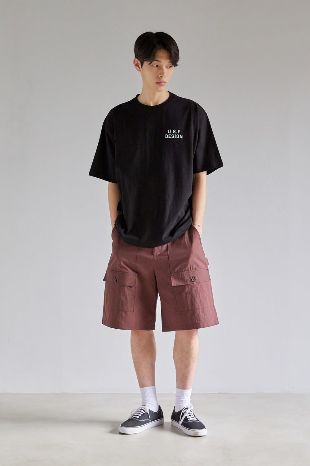 Fatigue Pocket Half Pants (Brown)