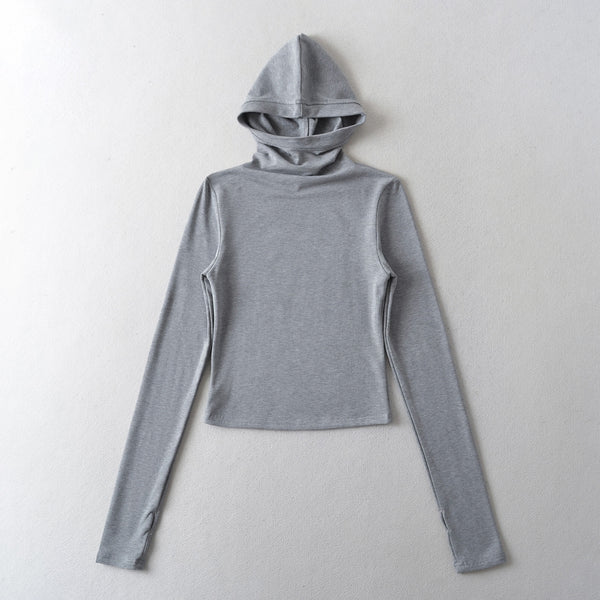 G high neck hood long sleeves