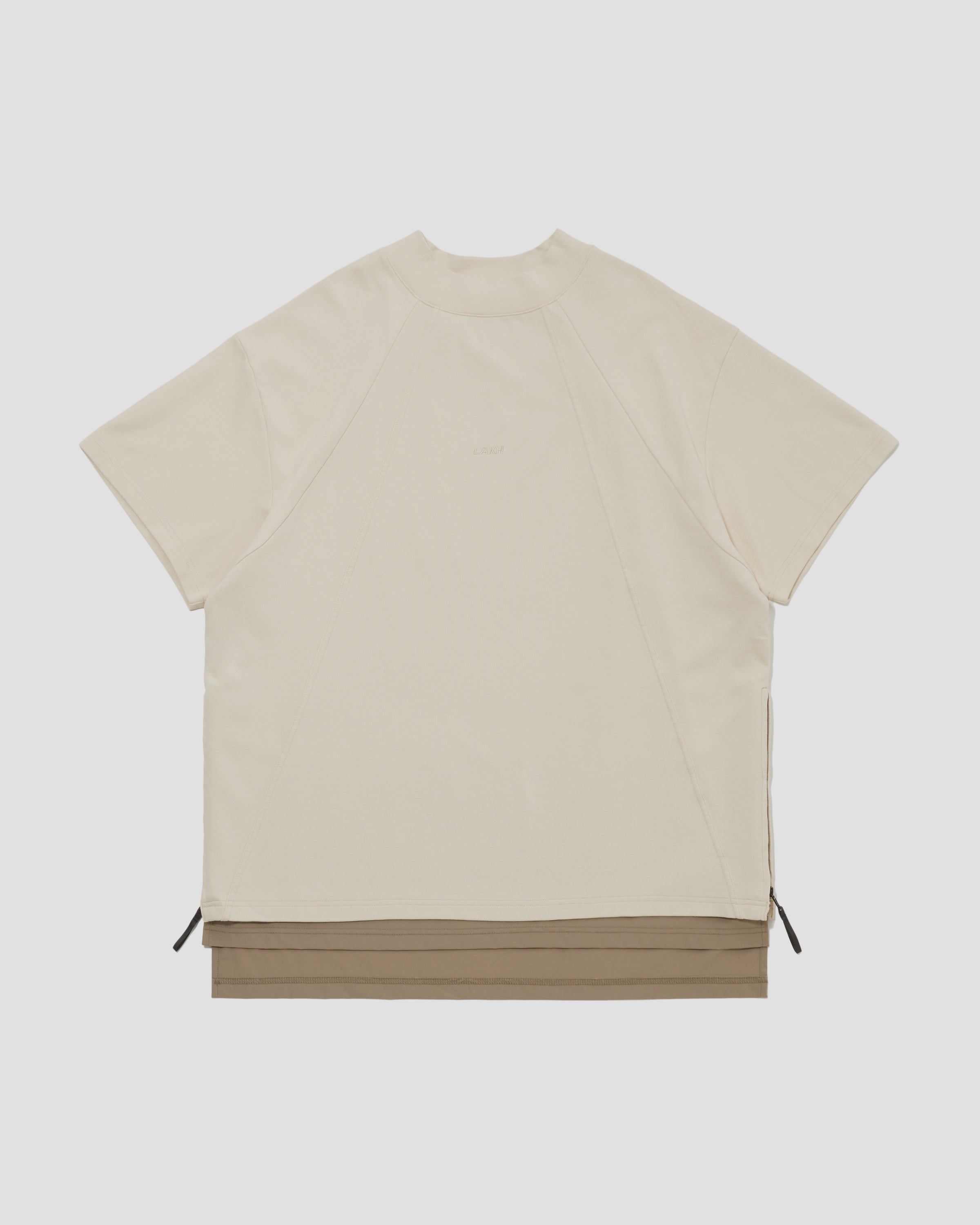 Zipper Layer Tee - Sand