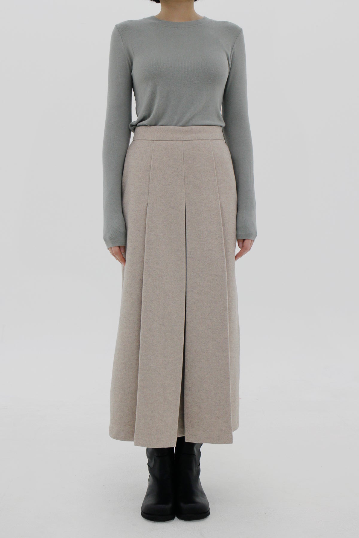Gleise pleated skirt (3color)