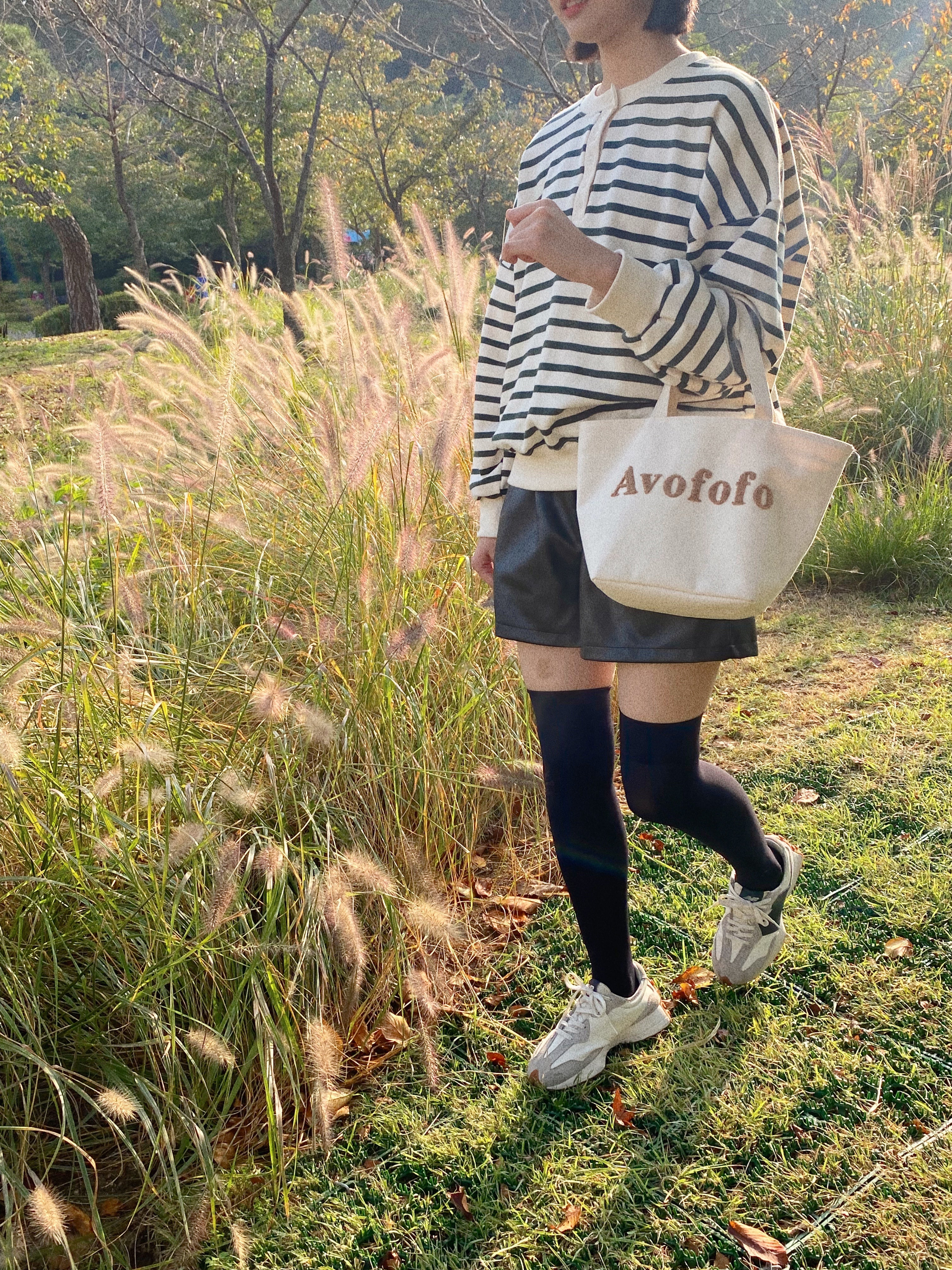 Avofofo signature canvas tote bag