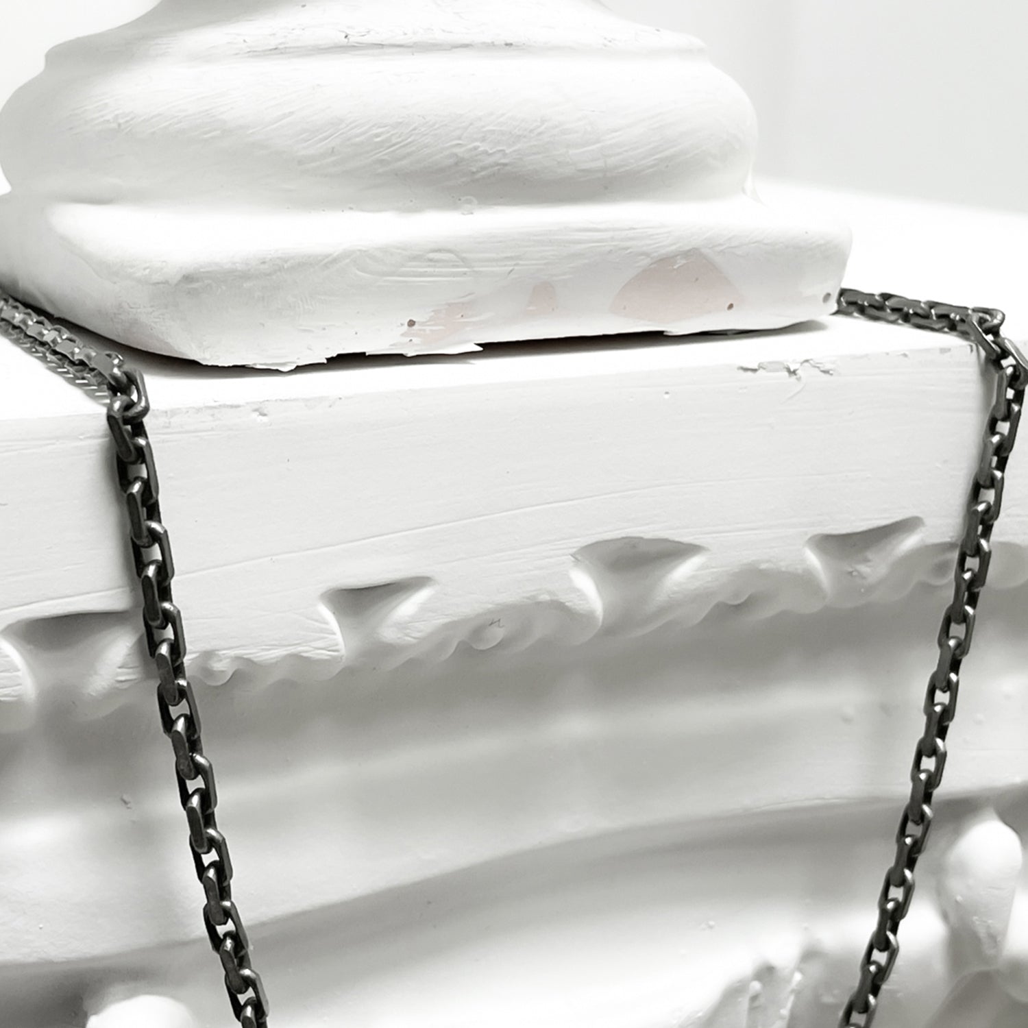 [BLESSEDBULLET]original chain necklace_dark silver